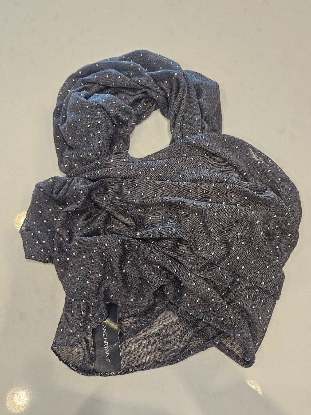 NWT Lane Bryant Infiniti Scarf - Gray w/ Silvertone Embellishments